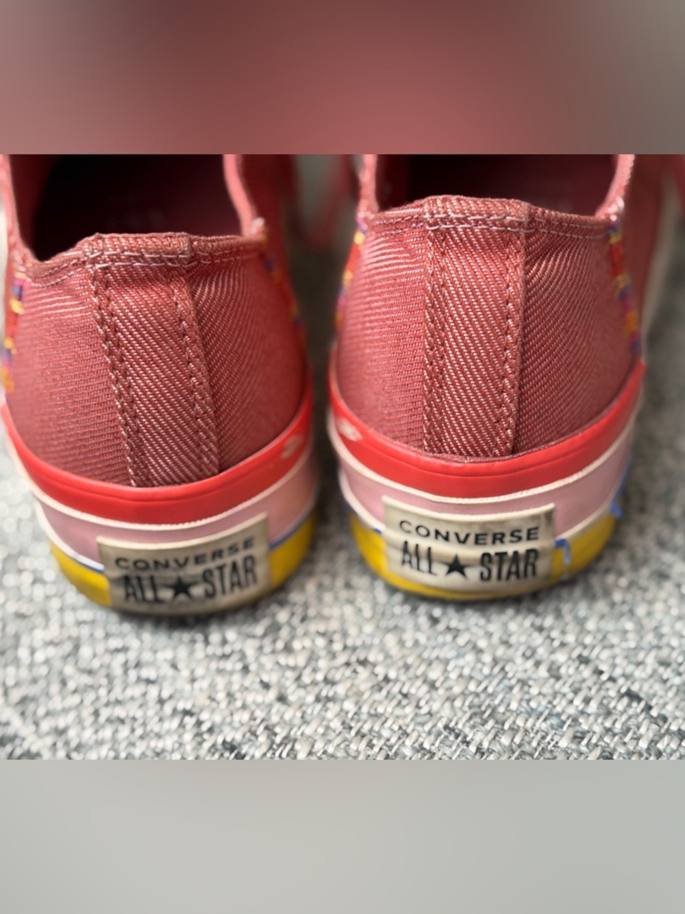 CHUCK TAYLOR ALL STAR RAINBOW PLATFORM LOW TOP PLATFORM PINK Sneaker - Picture 6 of 10